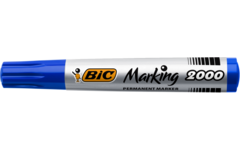 Permanent marker BIC rond 1,7 mm blauw, per dozijn