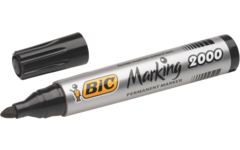 Permanent marker BIC rond 1,7 mm zwart, per dozijn