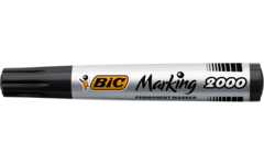 Permanent marker BIC rond 1,7 mm zwart, per dozijn
