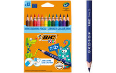 Kleurpotloden BIC Kids Evolution triangle assorti, etui 12 stuks