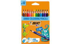 Kleurpotloden BIC Kids Evolution triangle assorti, etui 12 stuks
