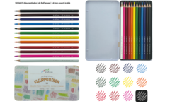 Kleurpotloden | de Rolf groep | assorti in blik, 12 stuks