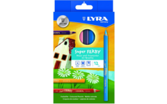Kleurknotsen driekantig stuks 12 ass. Lyra Super Ferby