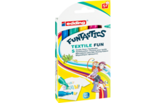 Textielstiften edding Funtastics Textile 2-3 mm assorti, 5 stuks