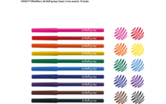 Viltstiften | de Rolf groep | basic 2 mm assorti, 10 stuks