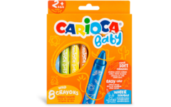 Waskrijtjes Carioca Baby Wild 3-in-1 assorti, 8 stuks