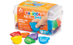 Waskrijtjes Carioca Baby Teddy 3-in-1 assorti, 48 stuks