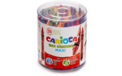 Waskrijtjes Carioca Maxi Wax assorti, 50 stuks