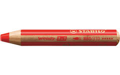 Waskrijt aquarel STABILO Woody 3-in-1 assorti classpack, 76 stuks incl. slijpers