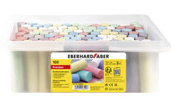 Stoepkrijt in bewaardoos assorti, 100 stuks