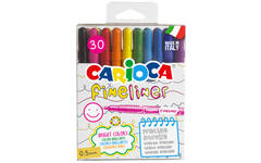 Fineliners Carioca assorti 0,5 punt, 30 stuks