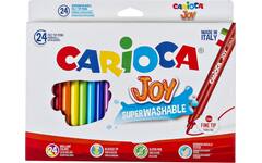 Viltstiften Carioca joy fine tip assorti, 24 stuks