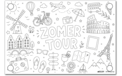 Buitenposter 30 x 40 cm Zomer tour