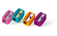 Puntenslijper enkel plastic assorti, 60 stuks