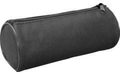 Schooletui rond 21 x 11 cm, zwart
