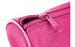 Schooletui rond 21 x 8,5 cm, roze