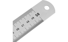 Liniaal roestvrijstaal, 50 cm