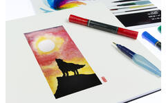 Aquarelpapier 24 x 32 cm roomwit 300 gram, 16 vel
