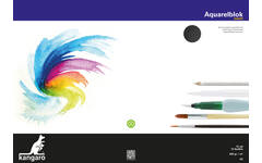 Aquarelpapier A2 zwart 300 gram, 12 vel