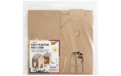 Kartonnen huis kraft 11 x 11 x 19 cm, 6 stuks