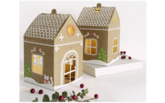 Kartonnen huis kraft 11 x 11 x 19 cm, 6 stuks
