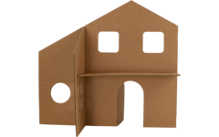 Poppenhuis gestanst, 12 stuks