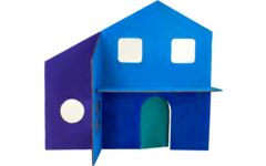 Poppenhuis gestanst, 12 stuks