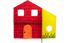 Poppenhuis gestanst, 12 stuks