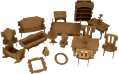 Poppenhuismeubels om te versieren, 20 sets