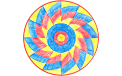 Mandala vellen 28 x 28 cm, 36 stuks