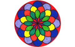 Mandala vellen 28 x 28 cm, 36 stuks