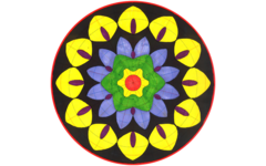 Mandala vellen 28 x 28 cm, 36 stuks