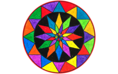 Mandala vellen 28 x 28 cm, 36 stuks