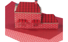 Steentjespapier 50 x 34 cm rood 100 vel