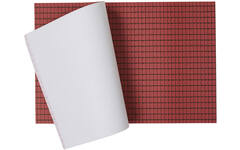 Dakpannenpapier 50 x 34 cm rood, 100 vel