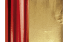 Aluminiumfolie goud/rood 50 cm x 10 meter