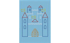 Borduurkarton 17,5 x 24,5 cm 10 kleuren, 40 vel bedrukt