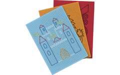 Borduurkarton 17,5 x 24,5 cm 10 kleuren, 40 vel bedrukt