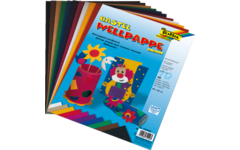 Ribbelkarton fijne golf 25 x 35 cm assorti, 10 vel