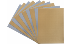 Ribbelkarton fijne golf 25 x 35 cm goud/zilver, 10 vel