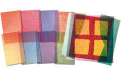 Vliegerpapier matglas assorti 14 x 22 cm, 24 vel