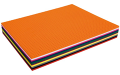 Borduurkarton 24 x 17 cm, 100 vel 10 kleuren ass.
