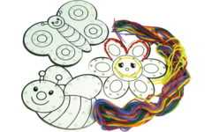 Borduurfiguren voorbedrukt 6 stuks 3 modellen, 16 cm