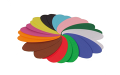 Vouwbladen ovaal 12 cm 60 grs 12-kleuren 480 vel