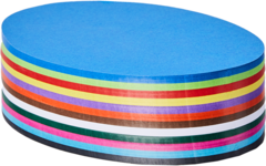 Vouwkartons ovaal 20 cm 140 grs 12-kleuren 240 vel