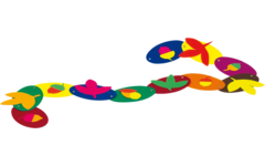 Vouwkartons ovaal 12 cm 140 grs 12-kleuren 240 vel