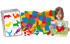 Tangram puzzelmozaïek, 100 stuks