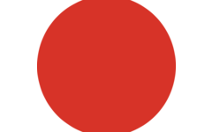 Plakfiguren rond 50 mm, rood 400 stuks