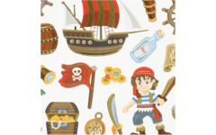 Stickers Piraten no.2 15 x 16,5, per 8 st