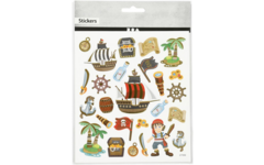 Stickers Piraten no.2 15 x 16,5, per 8 st